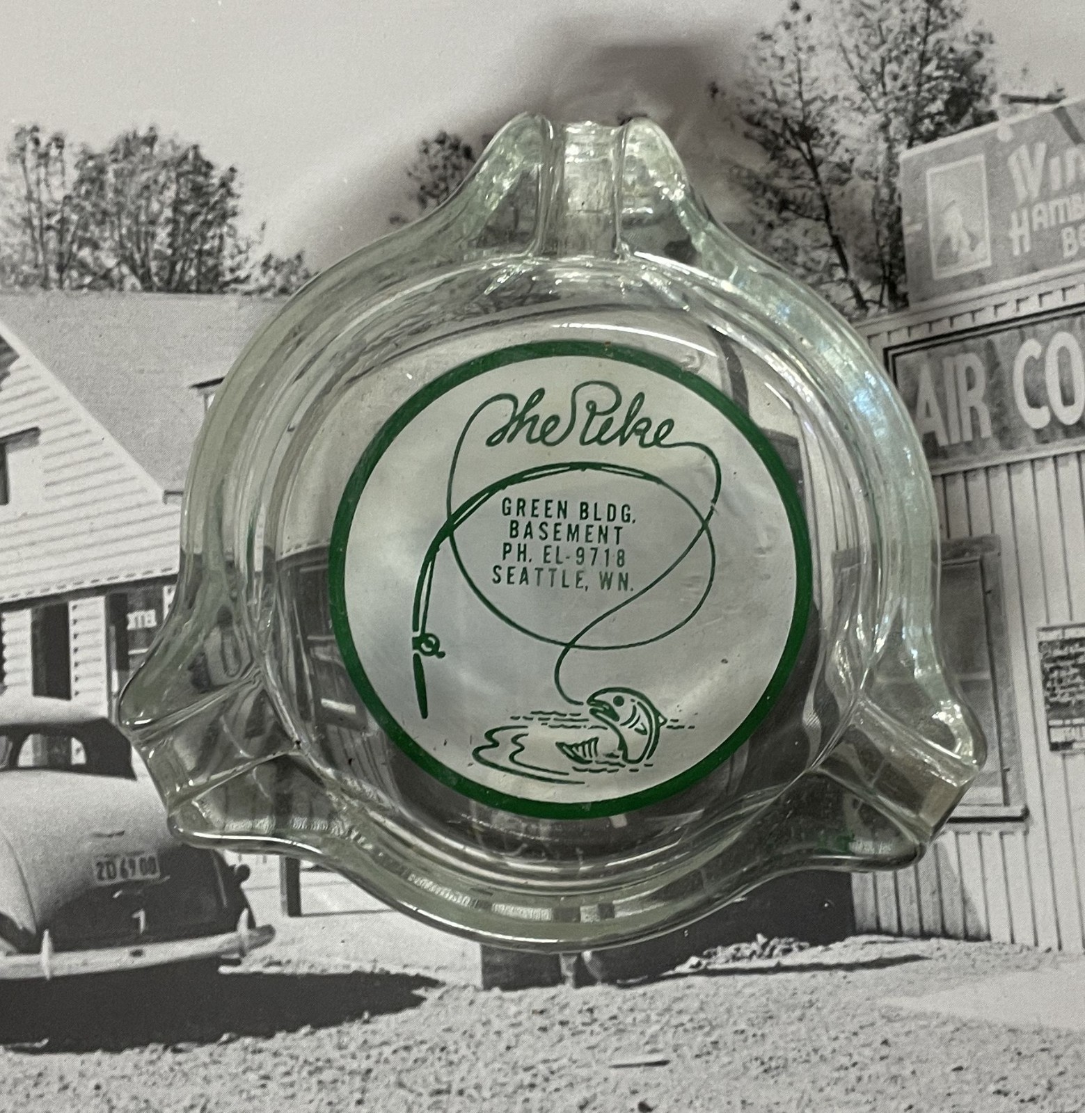 AD ASHTRAY PIKE Bar bowling alley Joshua Green Building SEATTLE WA TRI billiards