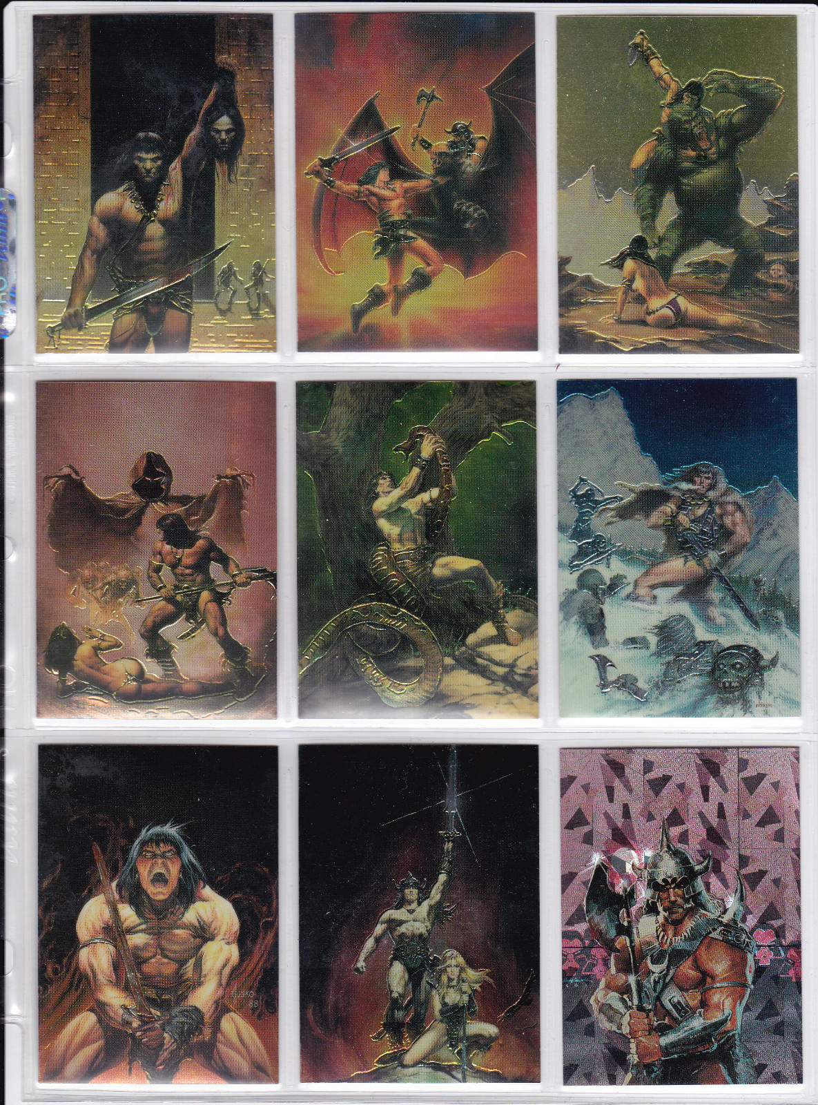All Five Conan Card sets - Conan 1, 2, 3, Marvel Years Chromium & Hyborian Age