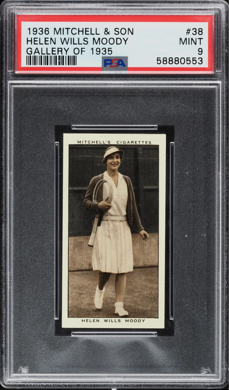 Helen Wills Moody 1936 Mitchell & Son Gallery Of 1935 #38 PSA 9