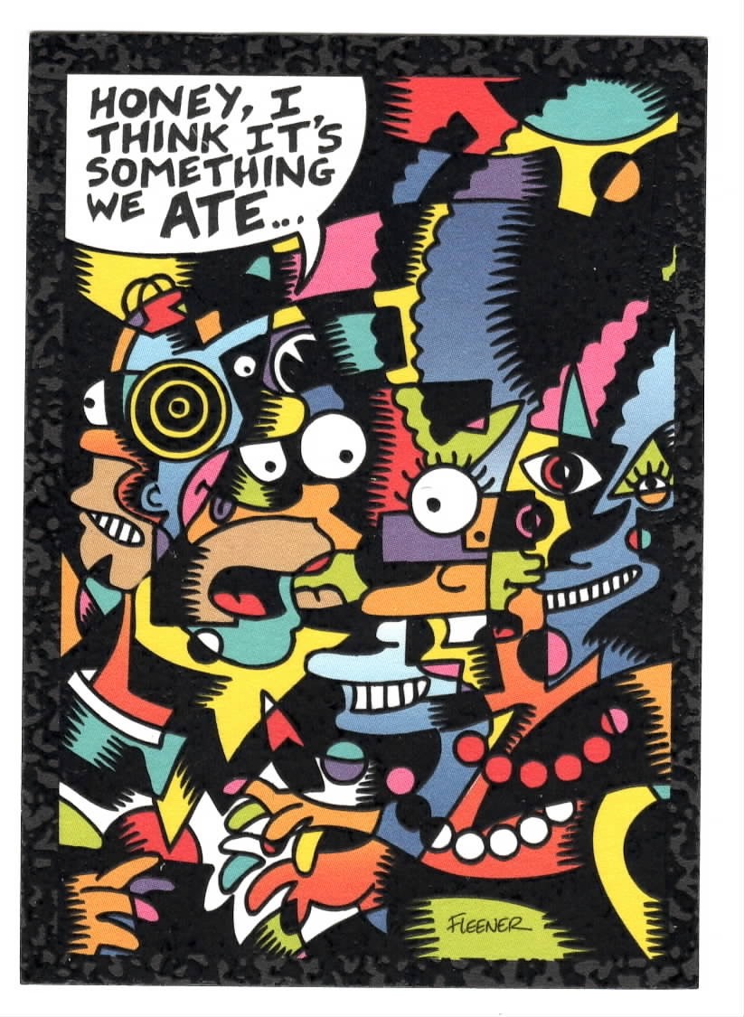 THE SIMPSONS RARE 1994 SKYBOX SERIES 2 ARTY ART CARD  A1 HOMER/MARGE - NM/M