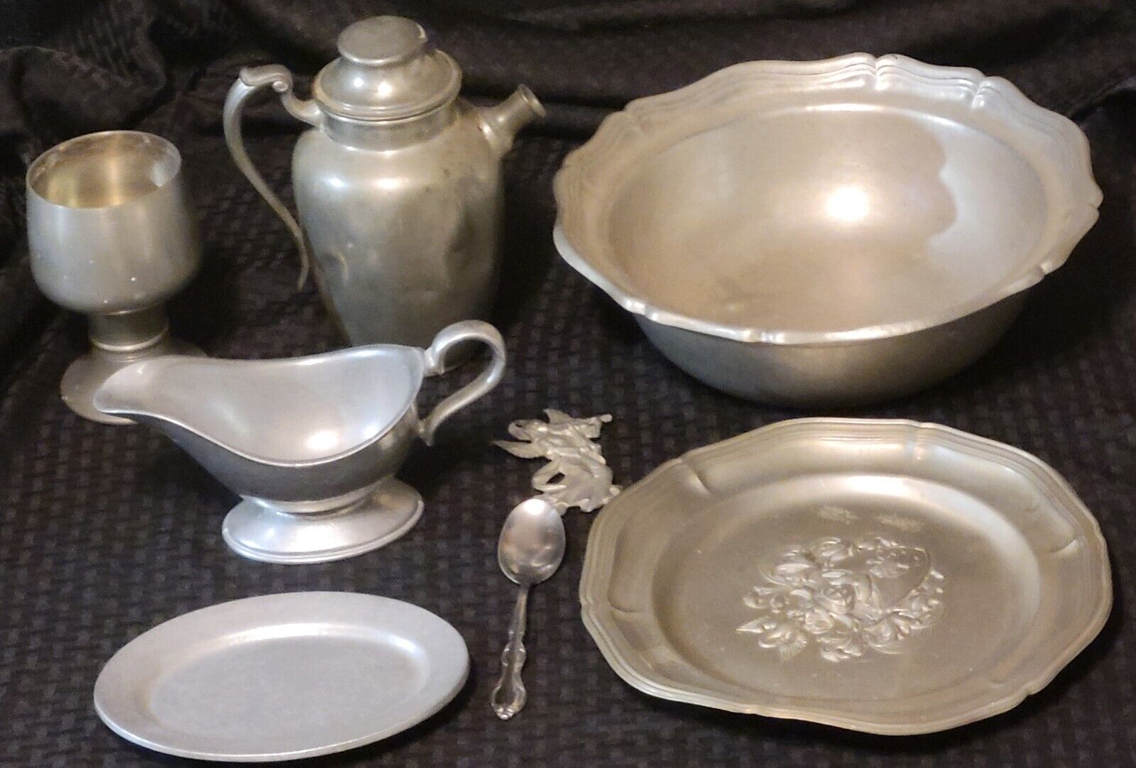 Assorted Large Lot Of Pewter And Other Type Materials **Read Description ** 🔥🔥