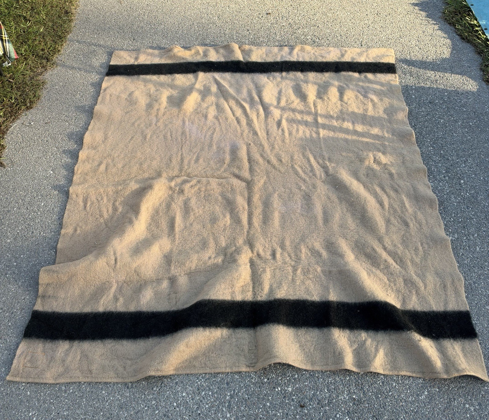Vintage Early\'s Witney Point Blanket Grey 4 Point Pure Wool Made in England