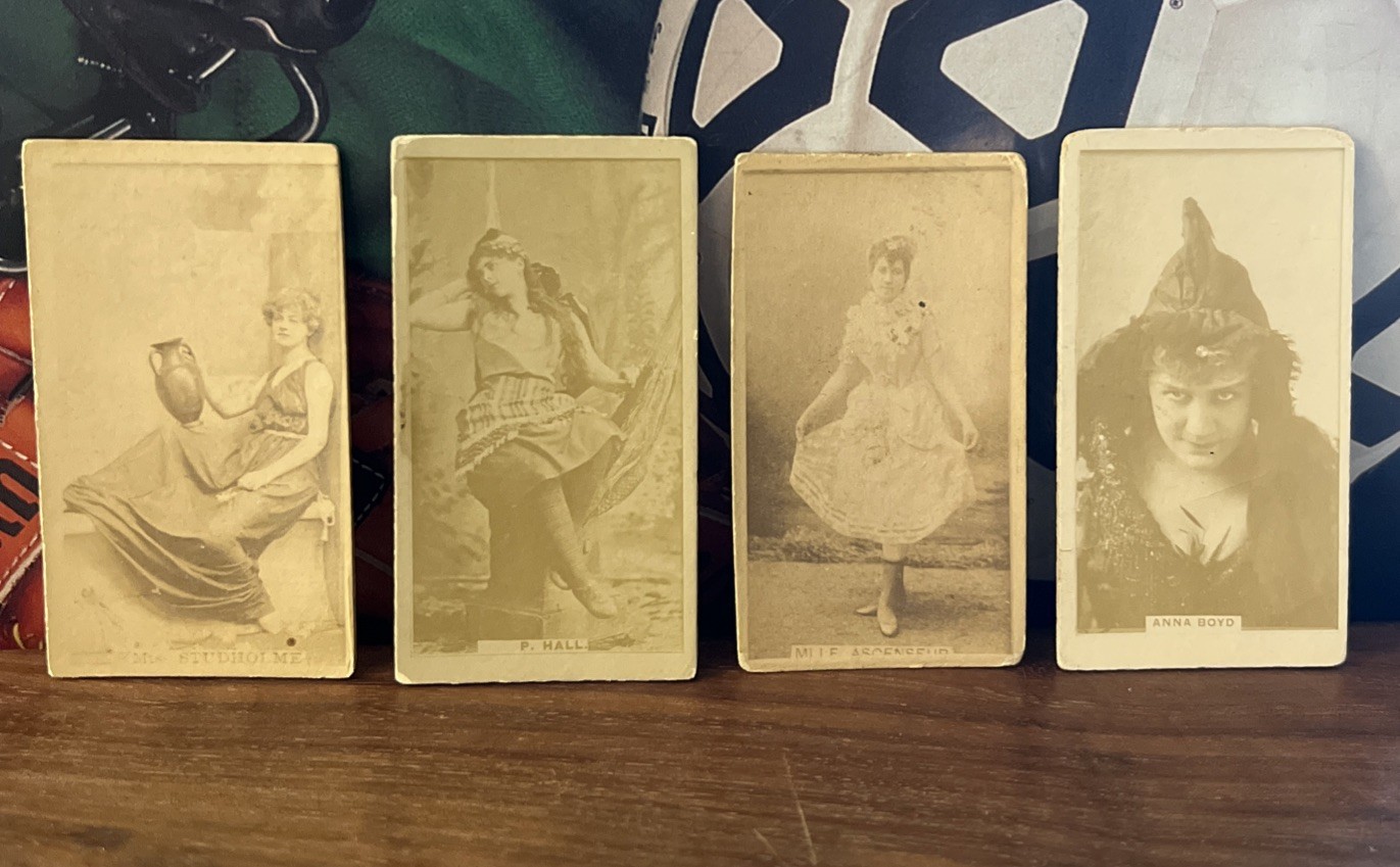 1890 N245 SWEET CAPORAL Actor & Actress Tobacco Cards - Lot x (4) Different VgEx