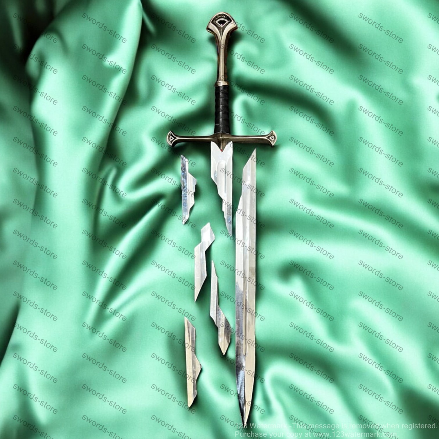 Broken Narsil Sword LOTR Viking Hand Forged Wall Display Set Christmas Gift Bf