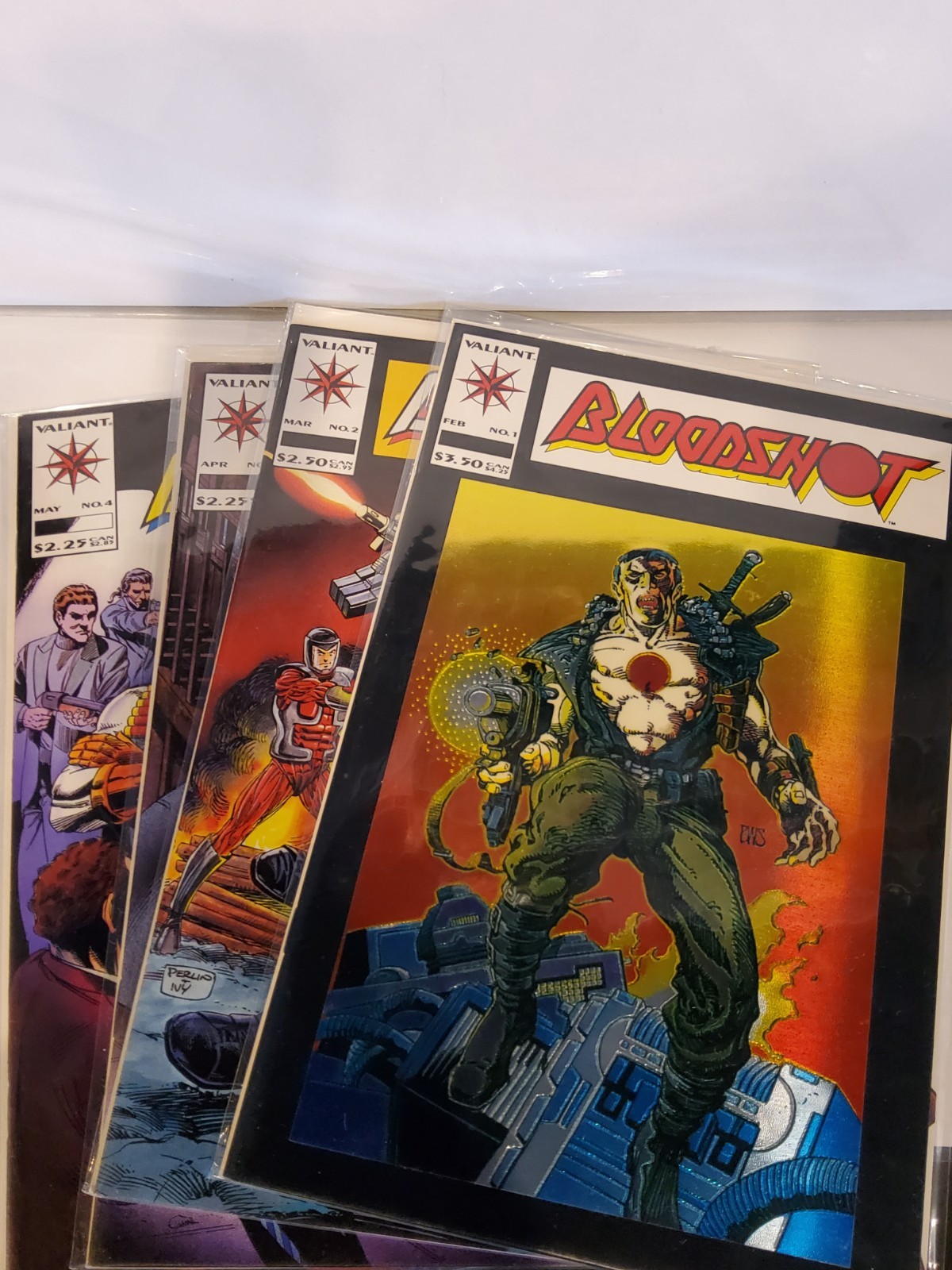 Bloodshot #1, 2, 3, 4, lot Chromium  cover