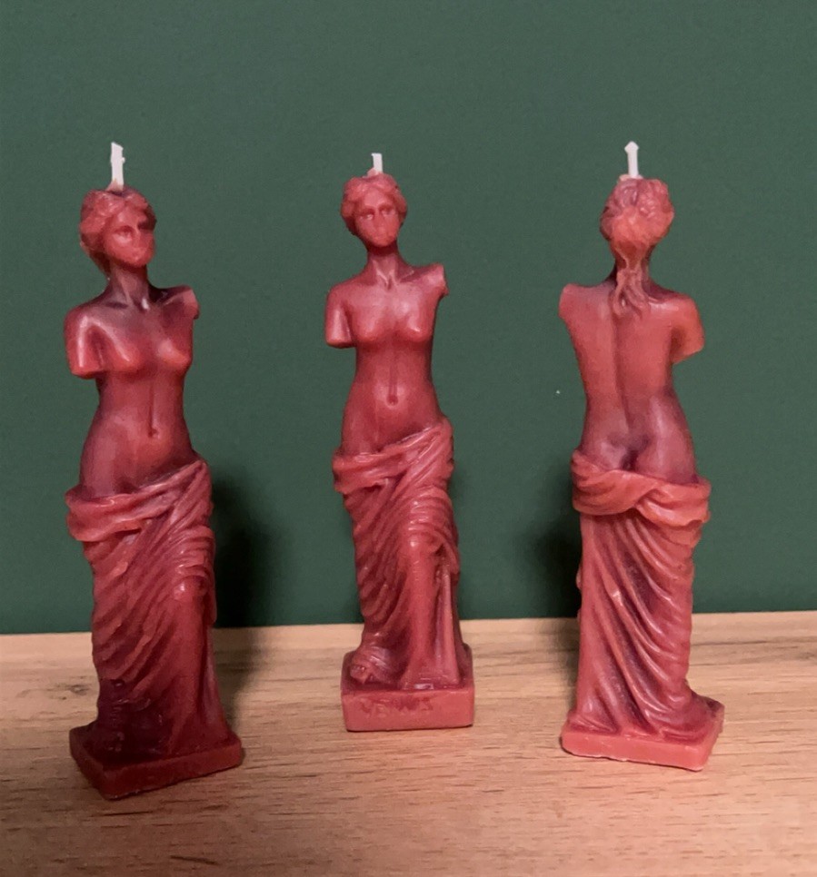 WHOLESALE 10pcs Venus Aphrodite Goddess Beeswax Candle Metaphysical Witch Supply