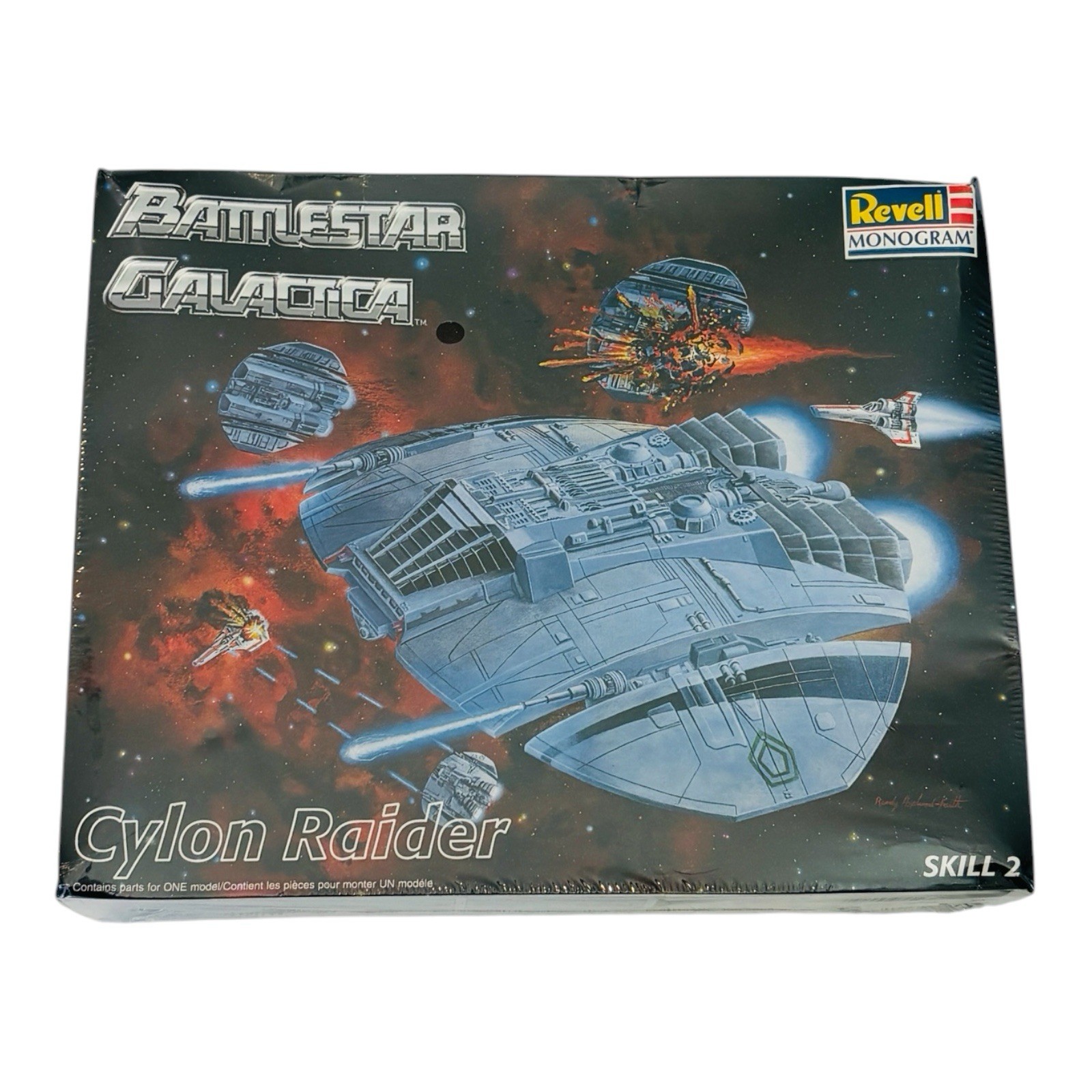 Battlestar Galactica Cylon Raider Revell Monogram 1997 Model Kit Sealed Vintage Battlestar Galactica Cylon Raider Revell Monogram 1997 Model Kit Sealed Vintage