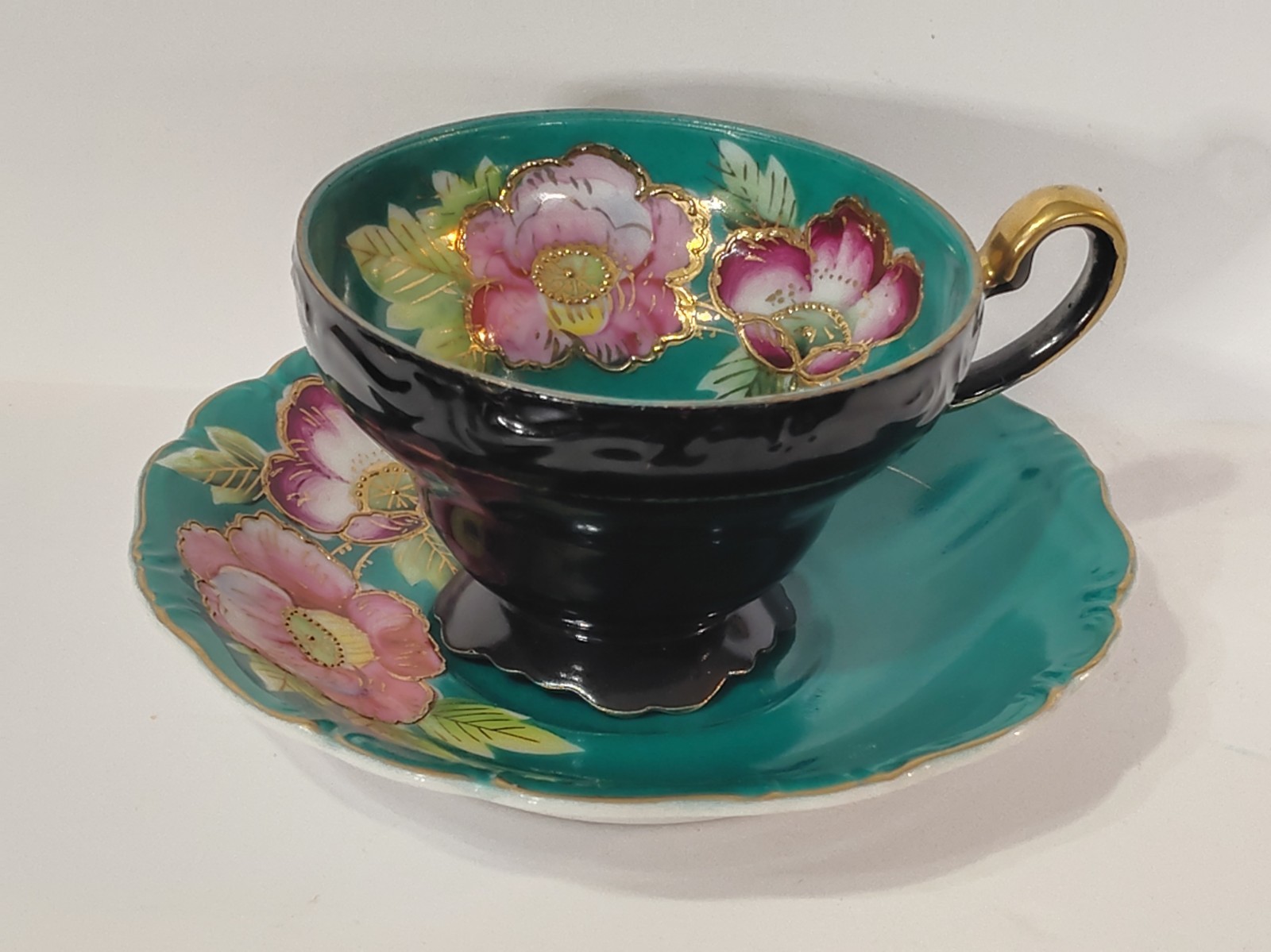 Rare Post War Occupied Japan Vintage Porcelain Ohashi Tea Cup And Saucer...