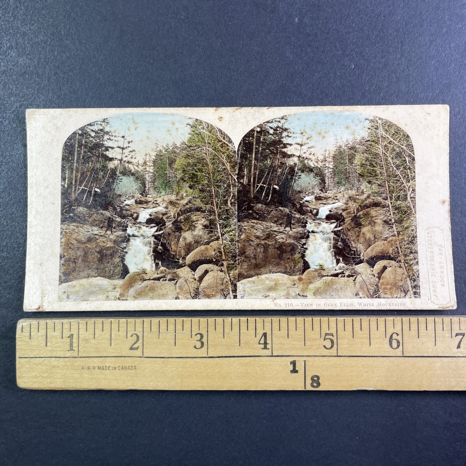 Glen Ellis Falls White Mountains Stereoview London Stereoscopic Co. 1870s