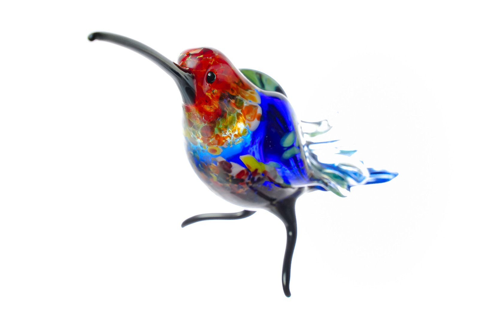 Hummingbird Hand Blown Art Glass Figurine Murano Handmade 3.5*2*4 inch Hummingbird Hand Blown Art Glass Figurine Murano Handmade 3.5*2*4 inch