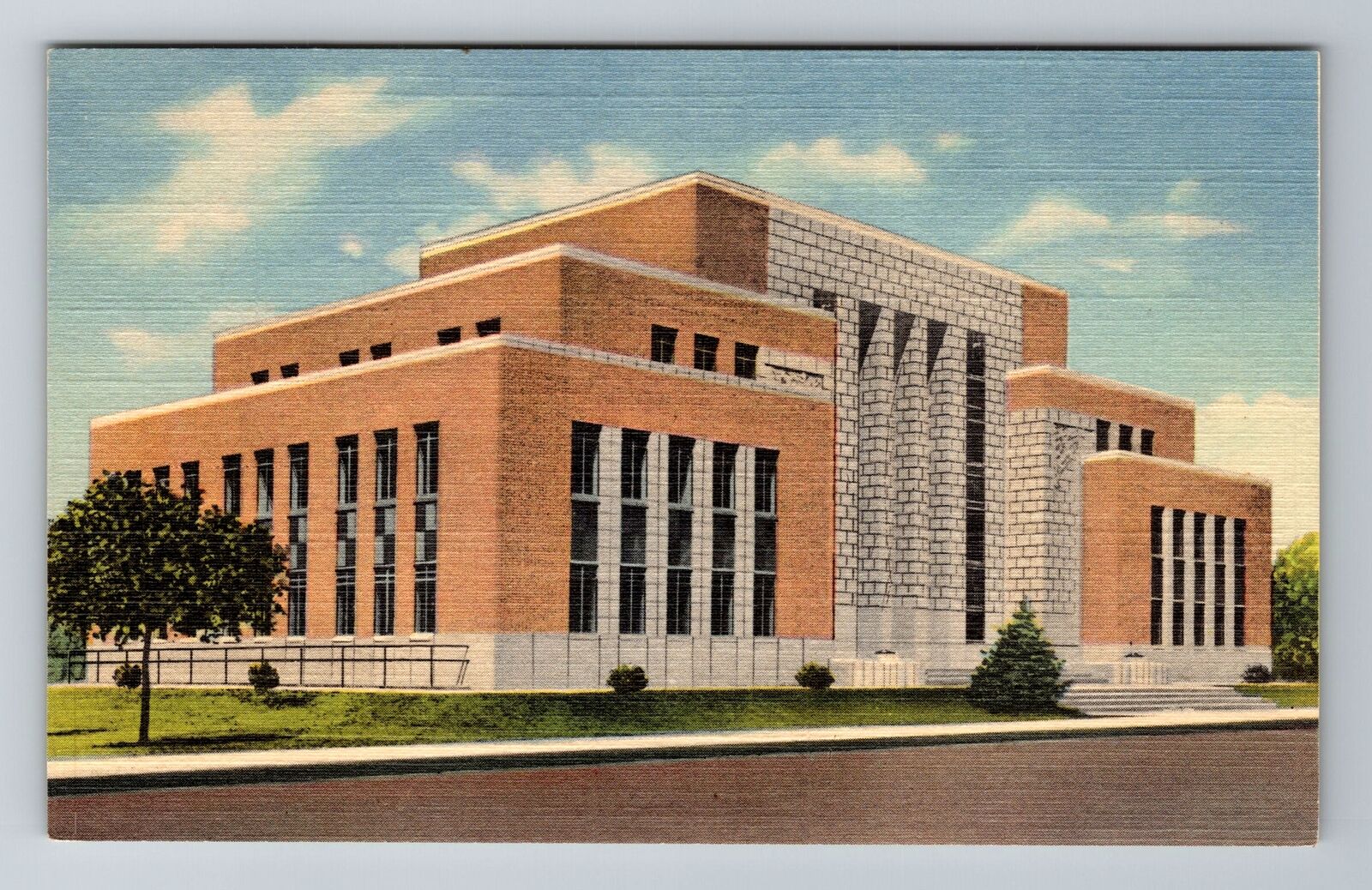 Tucumcari NM-New Mexico, Quay County Court House, Antique Vintage Postcard
