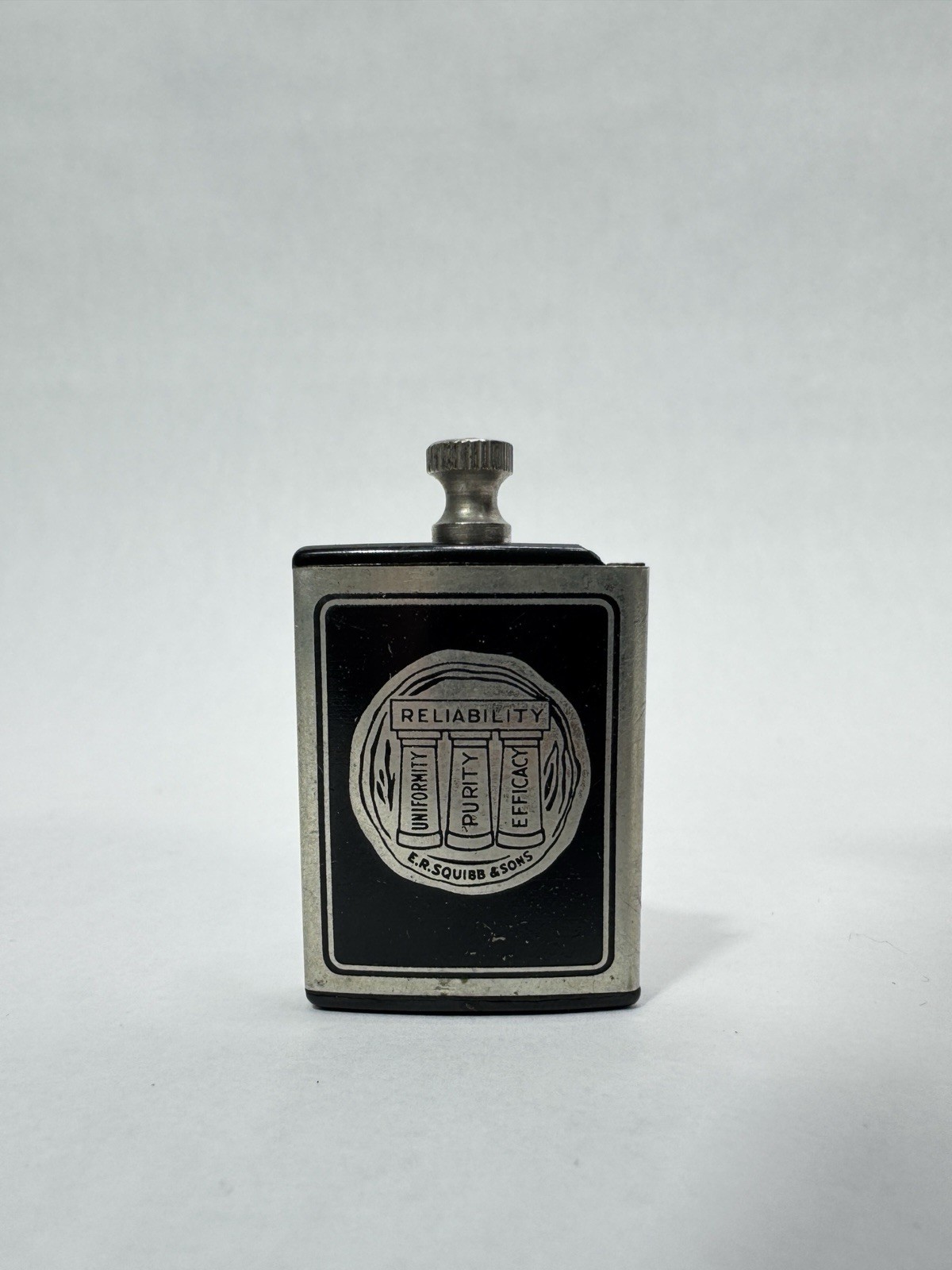 Vintage E.R. Squibb & Sons Advertising Flint & Steel Lighter Premium