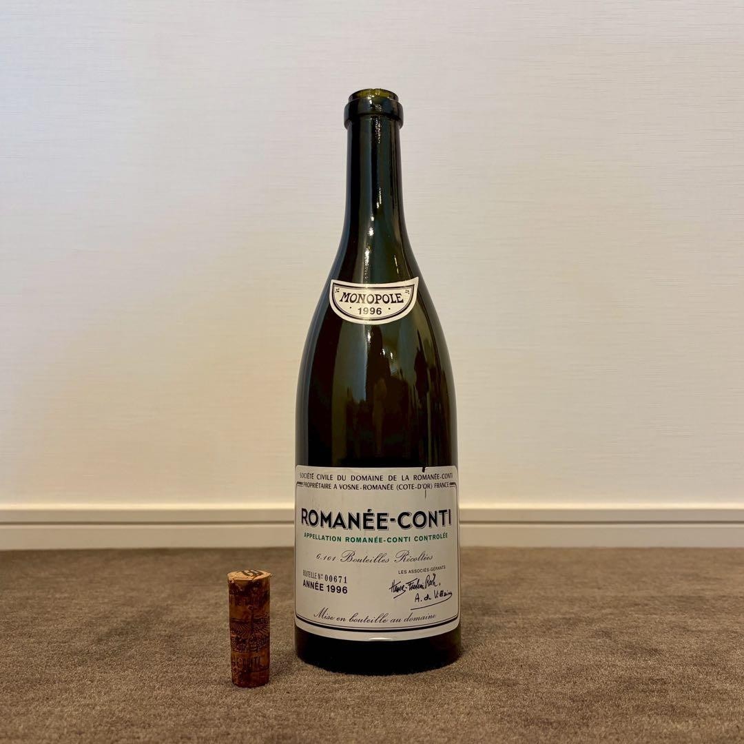 Empty bottle ROMANEE-CONTI 1996 DRC with Original Cork Send from JPANA