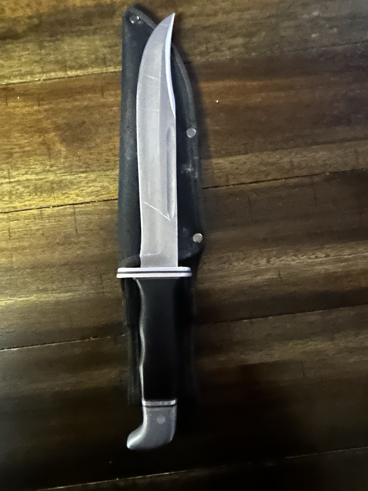VTG Buck Fixed Blade Hunting Knife Clip Point Stainless, w/a Sheath 