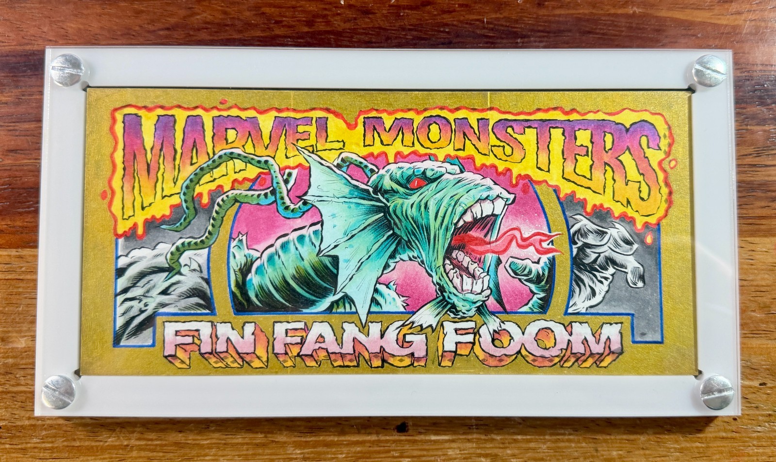 2017 Marver Premier Triple Panel Sketch Fin Fang Foom Jason Crosby Monsters