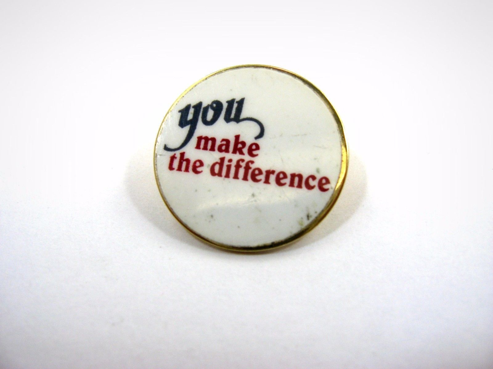 Vintage \'You Make The Difference\' Slogan Pinback Button Motivational Award Vintage \'You Make The Difference\' Slogan Pinback Button Motivational Award