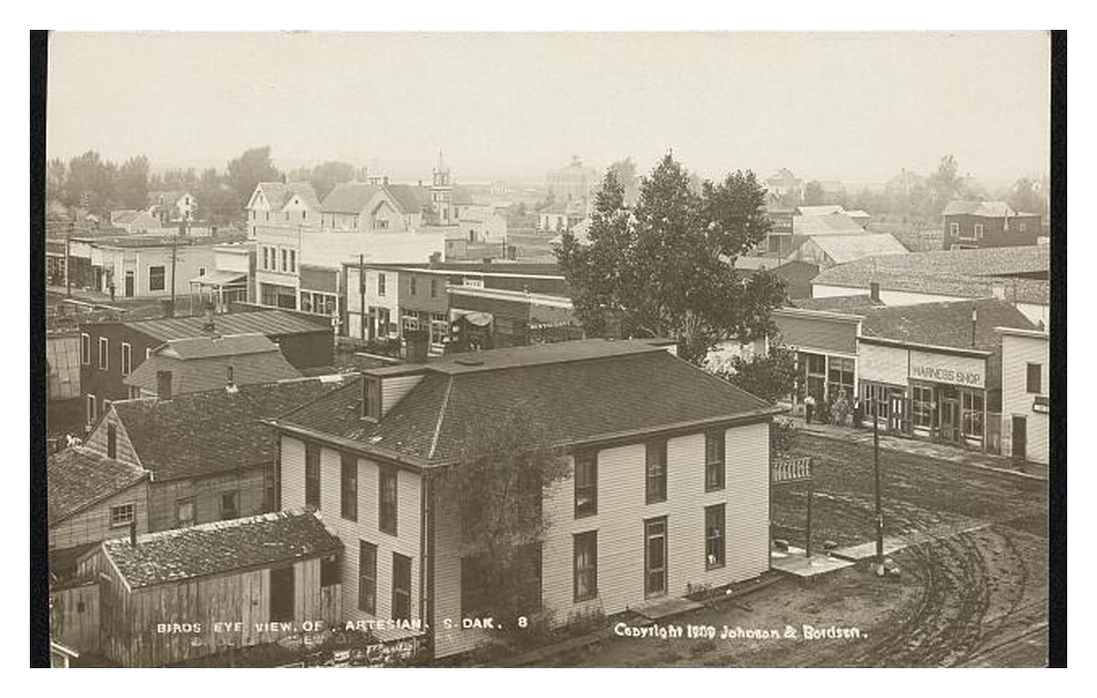Artesian South Dakota Birdseye View Standard Postcard