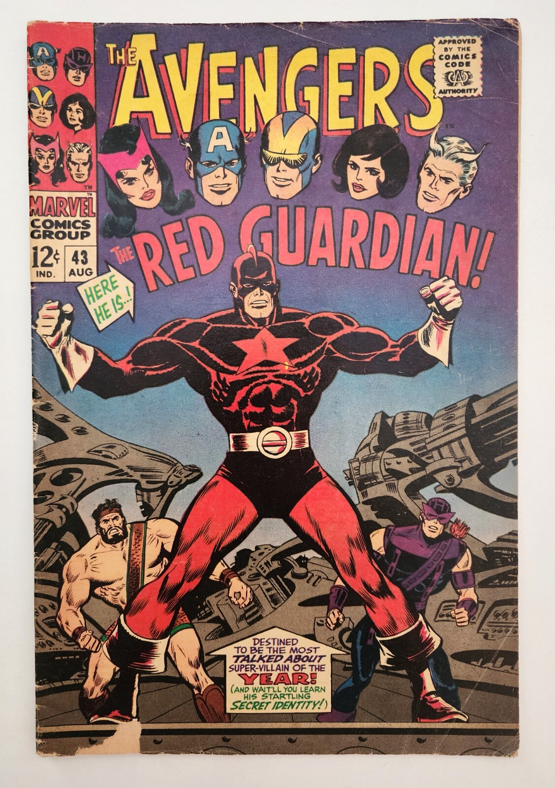 AVENGERS #43 - Marvel 1967 - 1st Red Guardian/Alexi Shostakov