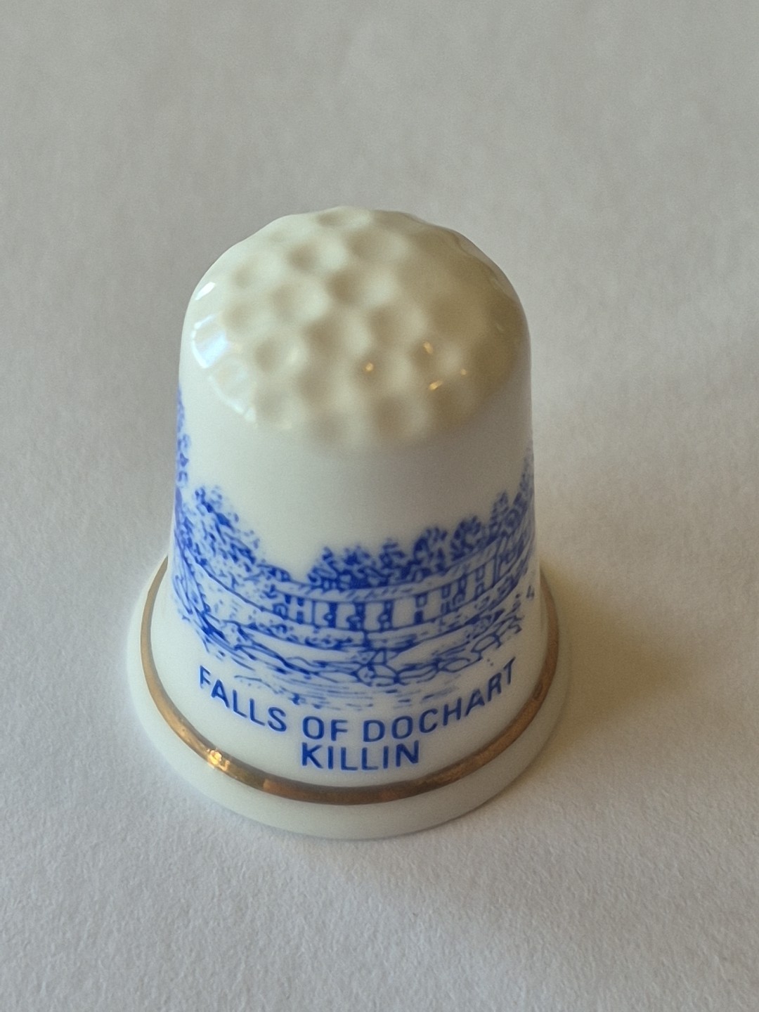 Falls Of Dochart Killin Thimble Vintage Souvenir Collectible