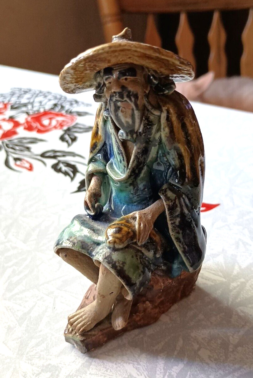Antique Chinese Mudman Figurine