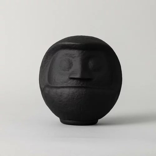 Takasaki Daruma Black L 21.5cm Handmade Japanese Lucky Doll kuros Made in Japan