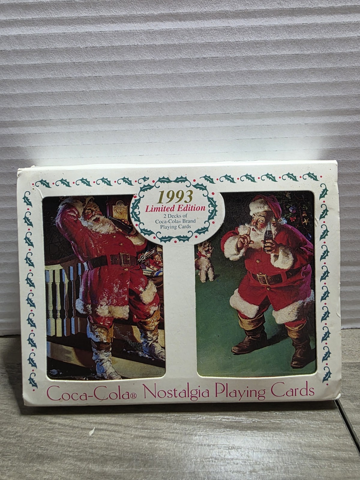 1993 Vintage Coca Cola Playing Cards Limited Edition Santa 2 Deck NEW SEALED