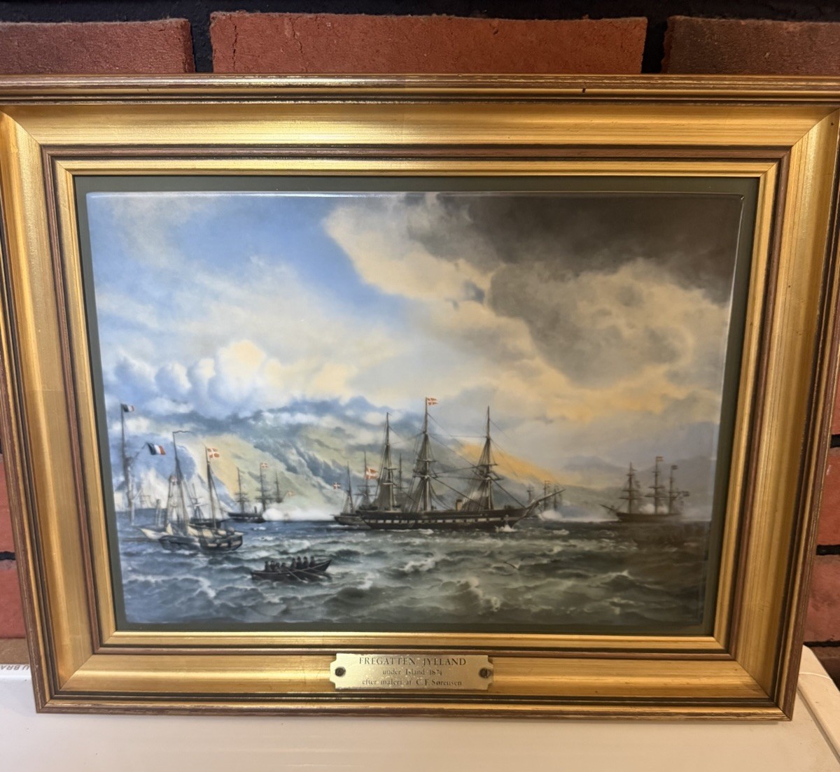Bing & Grondahl Jylland Frigate Porcelain Plaque Plate Limited Edition 158/2500