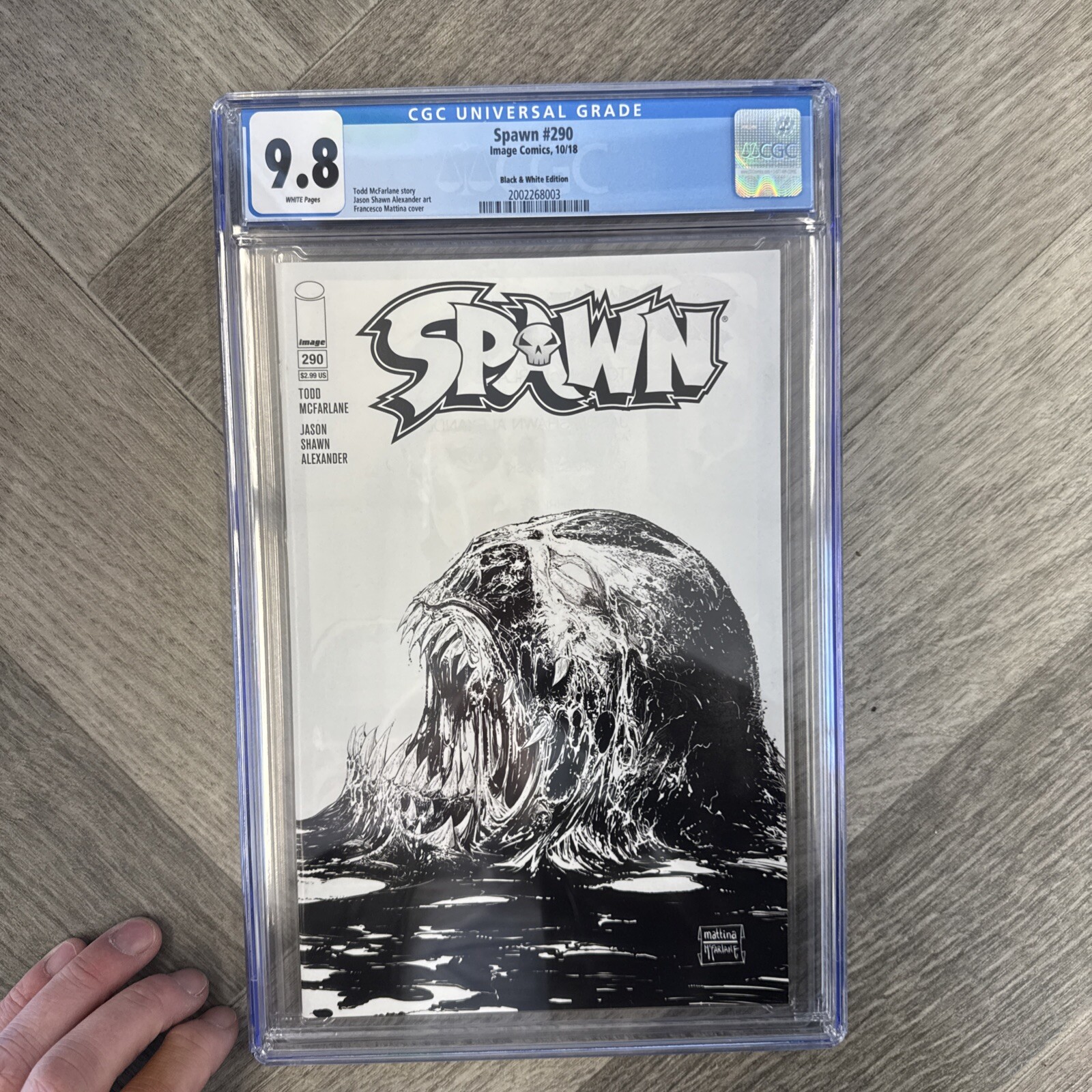 Spawn 290 CGC 9.8 GEM MINT SKETCH  COVER BLACK AND WHITE EDITION 🔥🔥🔥
