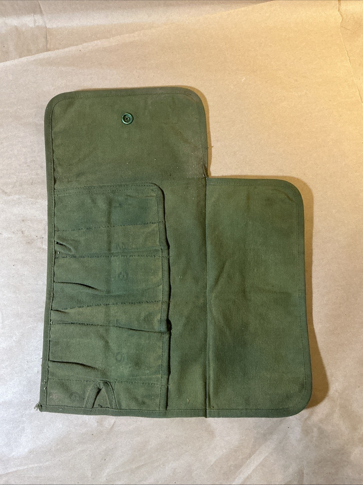 1952 Vintage Canvas M10 Tool Roll  WWII/Korean War INV-AB07HH