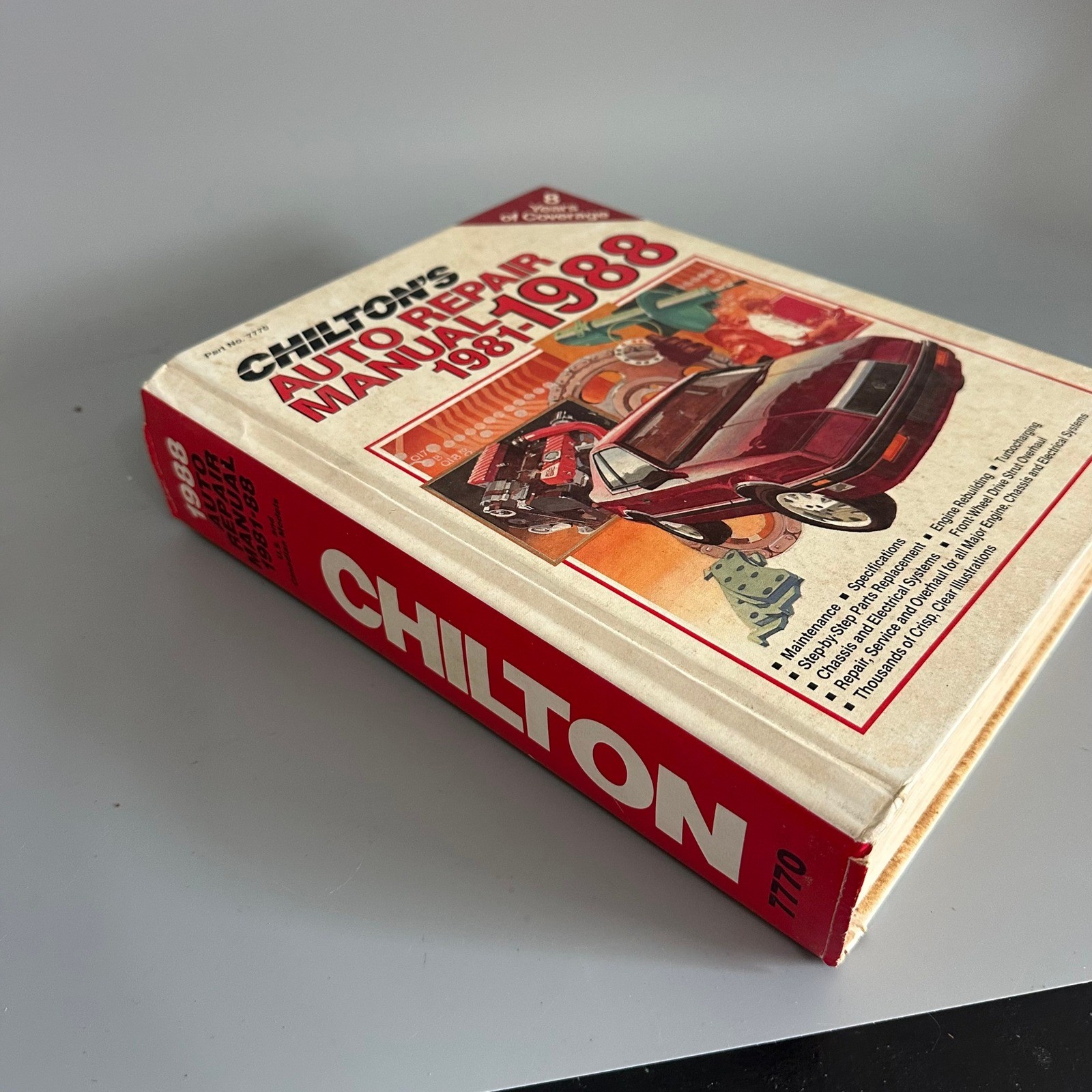Chilton Auto Repair Manual 1981-1988 Hardcover Vintage Car Maintenance 7770