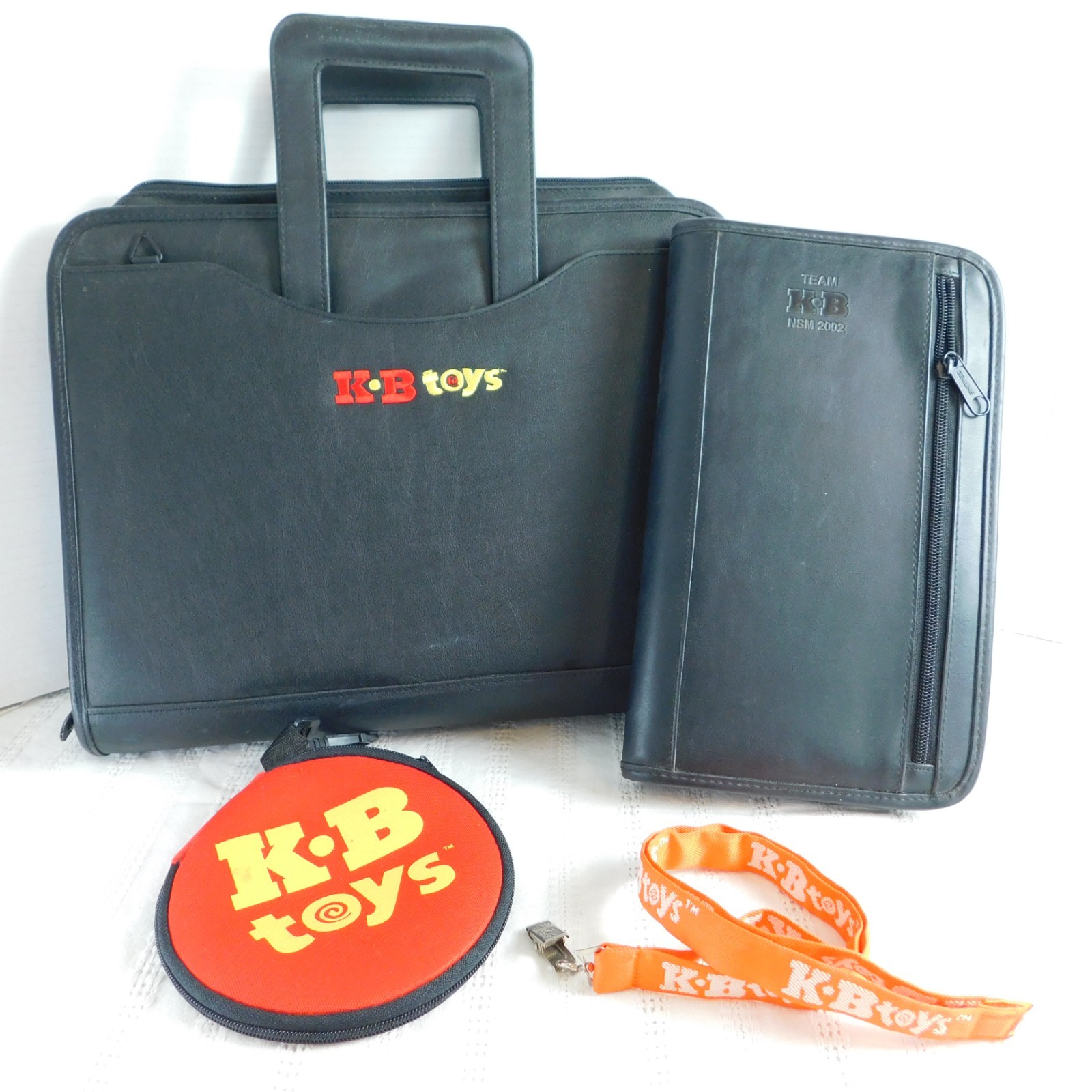Vintage KB Toys Memorabilia Lot Gemline Binder Case Lanyard CD Holders Rare Good Vintage KB Toys Memorabilia Lot Gemline Binder Case Lanyard CD Holders Rare Good