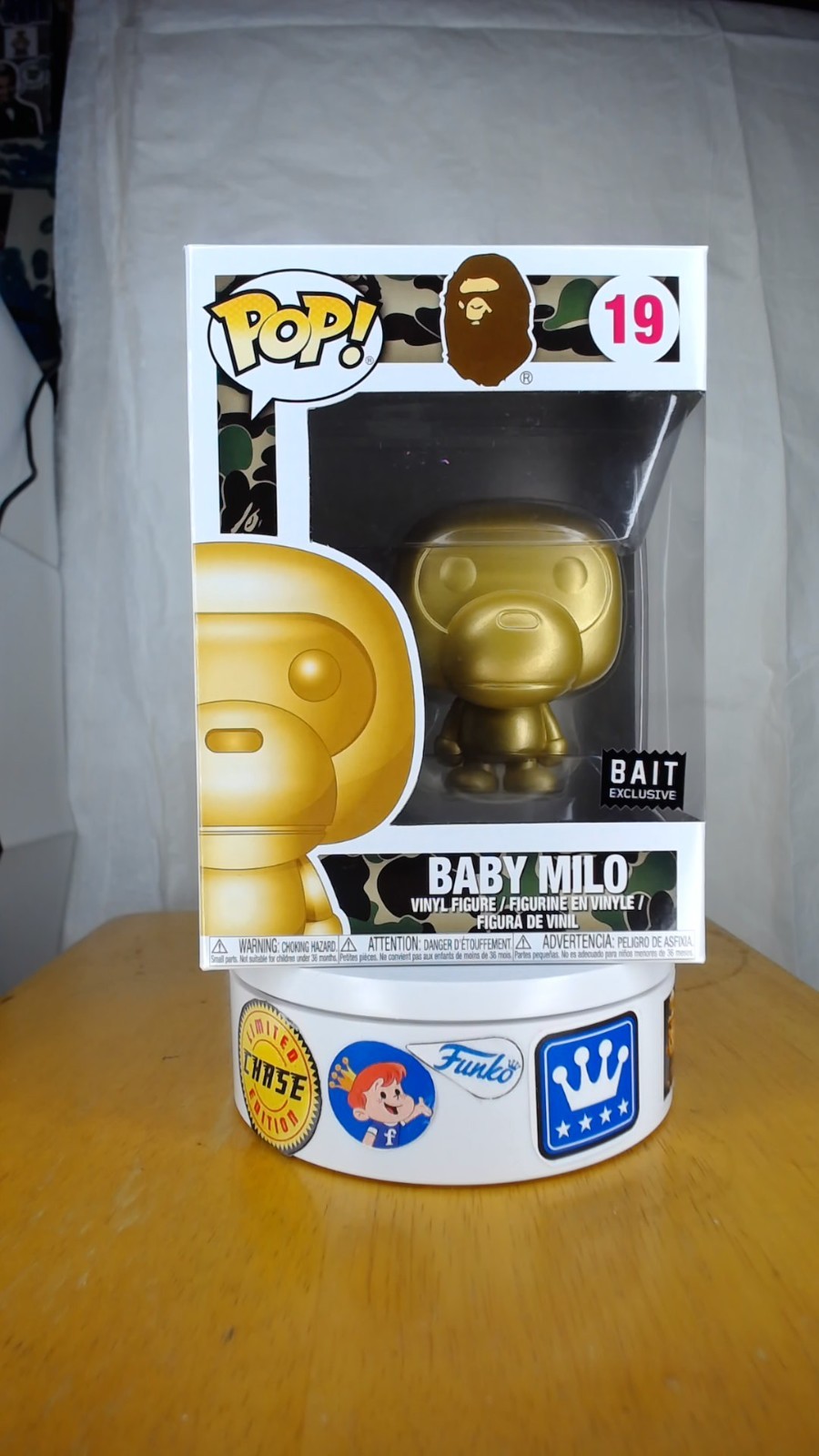 Funko Pop : A Bathing Ape - Baby Milo (Gold) #19 Bait Exclusive
