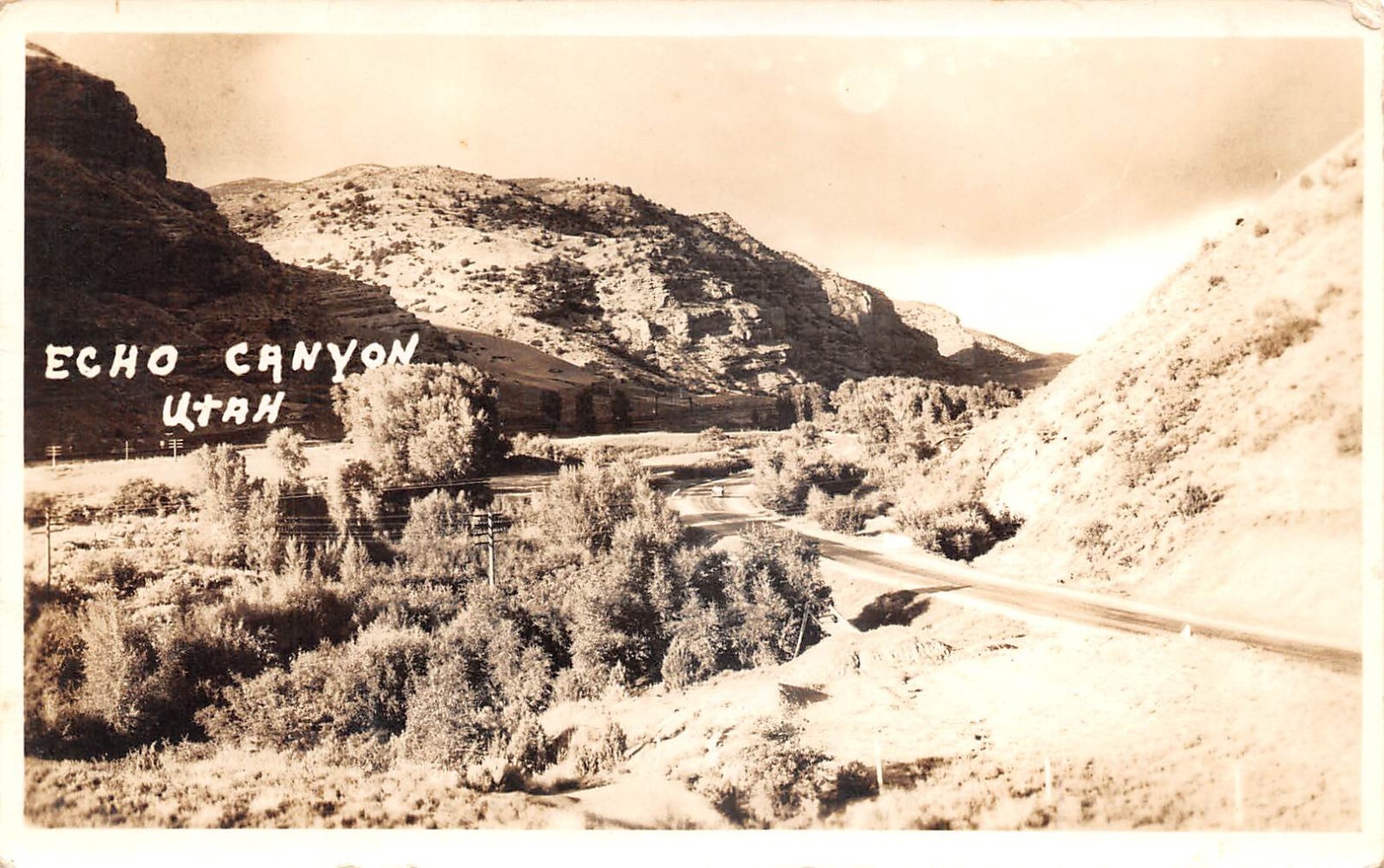 RPPC Echo Canyon Summit County Utah Photo Postcard