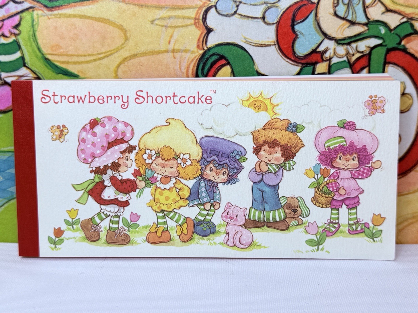 Vintage Strawberry Shortcake Mini Memo Pad Of Note Papers 2001 80 Decor Sheets