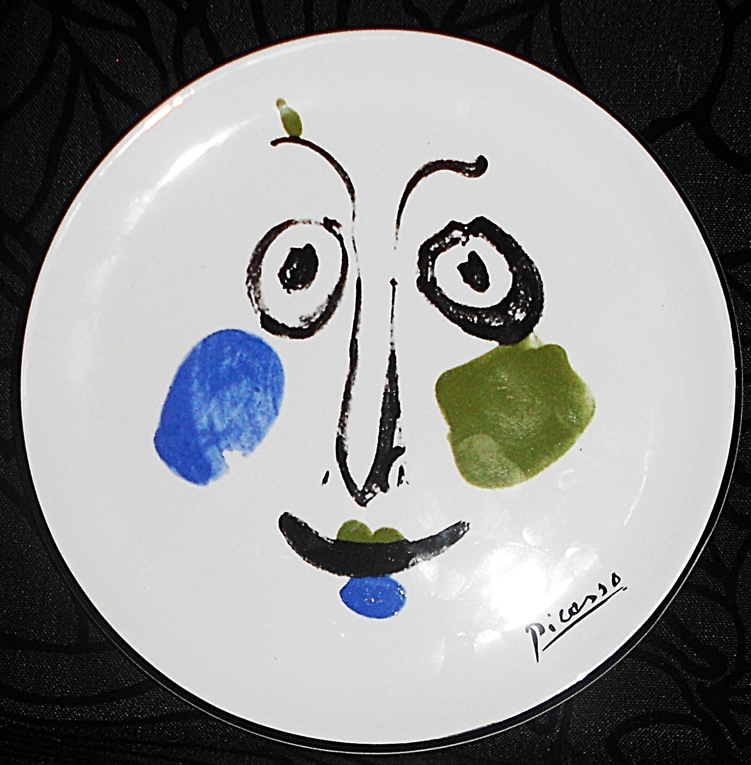 Picasso Face Plate Living Face 1963 PP-7 Masterpiece Edition- 9” 1996 Succession