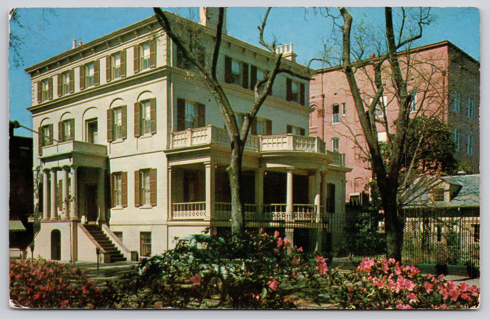 Savannah Georgia GA Juliette Gordon Low Birthplace Girl Scouts Postcard c1950s