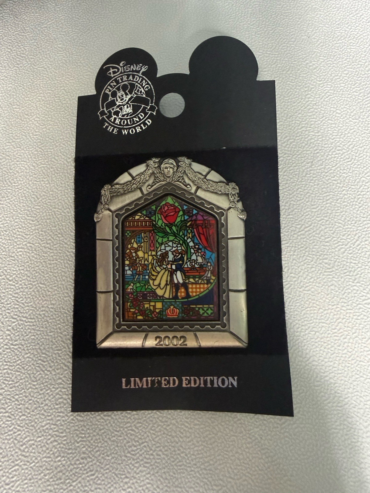 Disney Beauty & The Beast Stained Glass Limited Edition Single Pin 2002