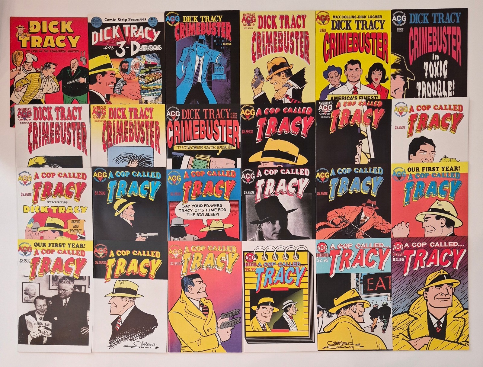 Dick Tracy Lot (24) #1-14*+ 3D NM VF Gladstone, Blackthorne, ACG 1986 High Grade