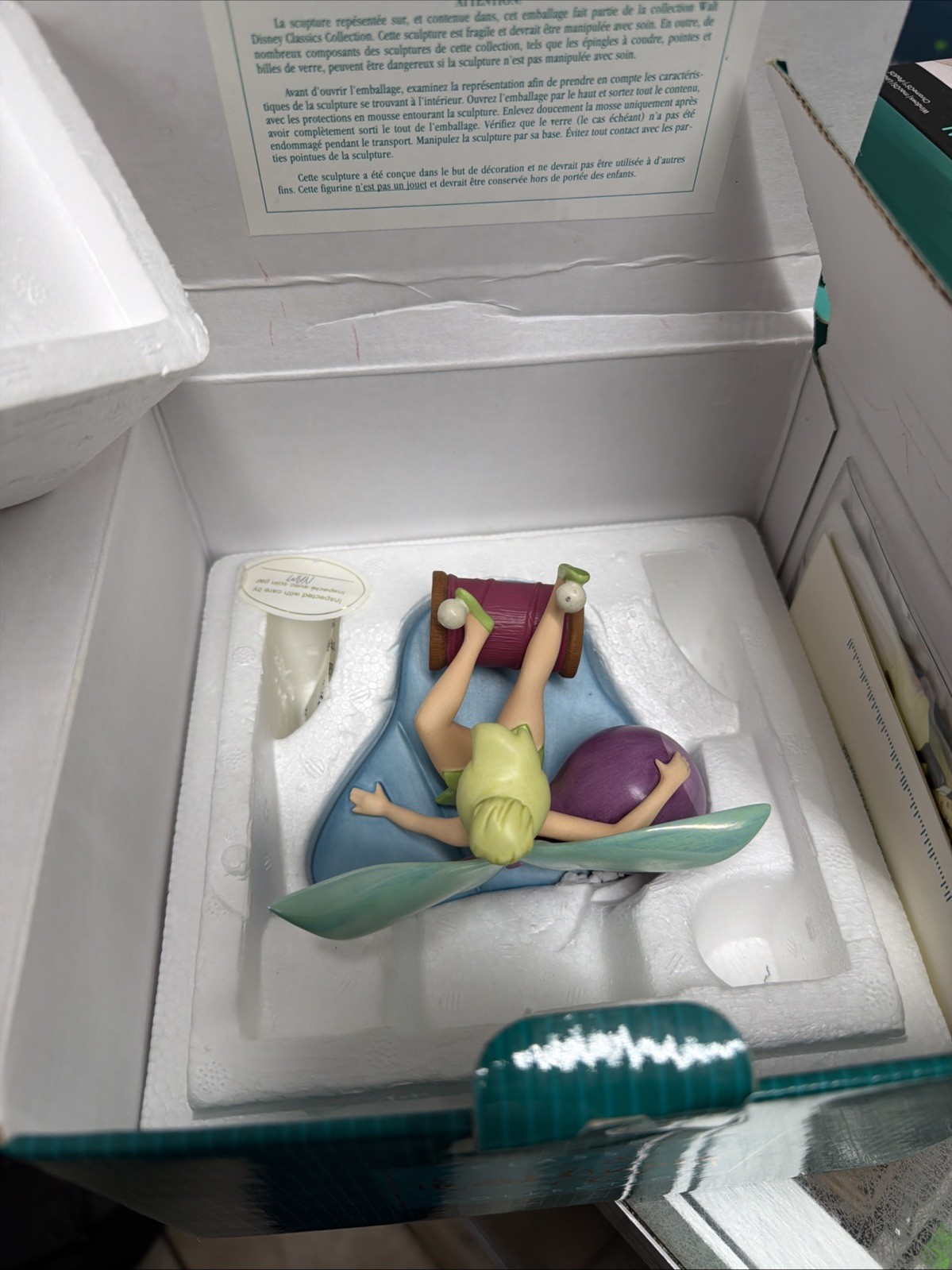 WDCC Little Charmer Tinker Bell With Pin, Box, COA