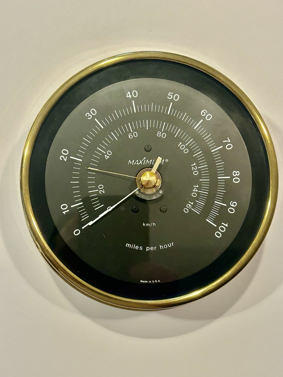 Maximum Inc. Vigilant Wind Speed Anemometer, Brass, Sensor & Cable, Box Maximum Inc. Vigilant Wind Speed Anemometer, Brass, Sensor & Cable, Box