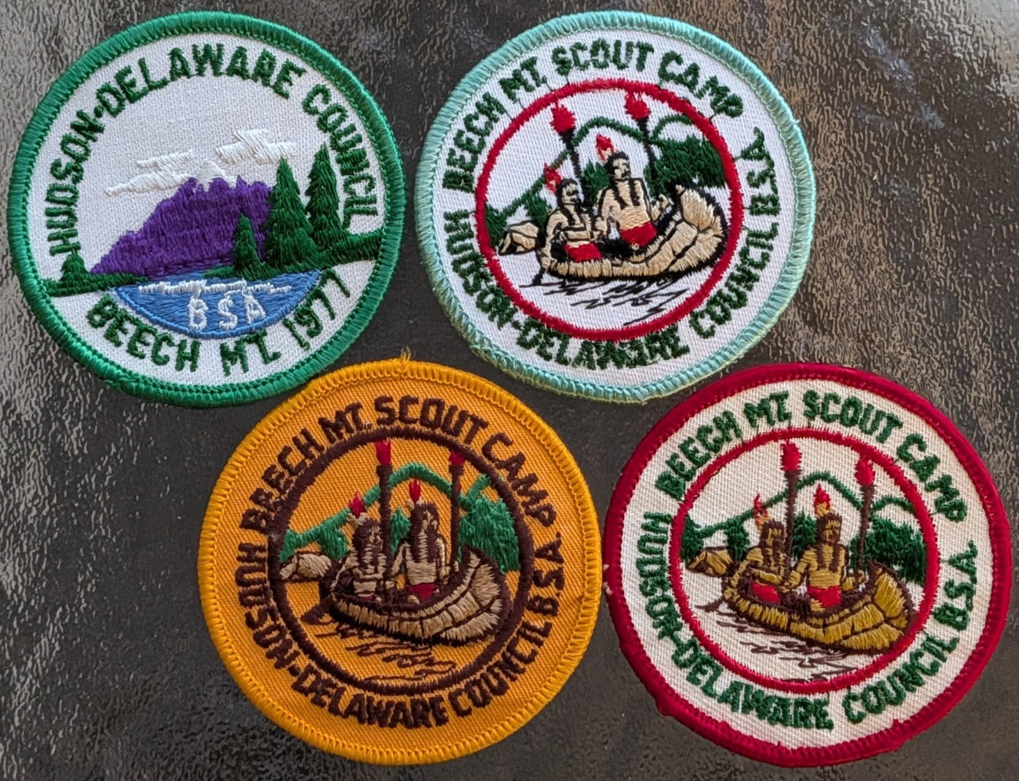 Beech Mountain Camp Lot of 4 Patches 1970\'s Hudson-Delaware Council, New York