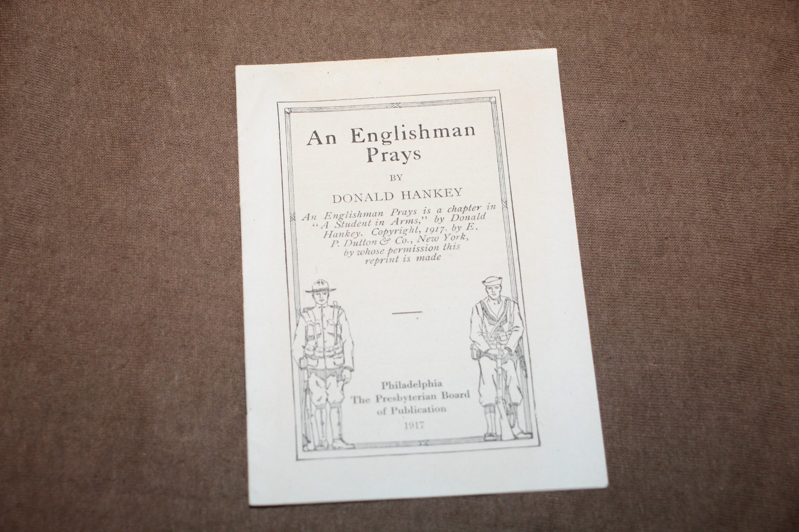 Original WW1 U.S. Servicemen's Booklet 