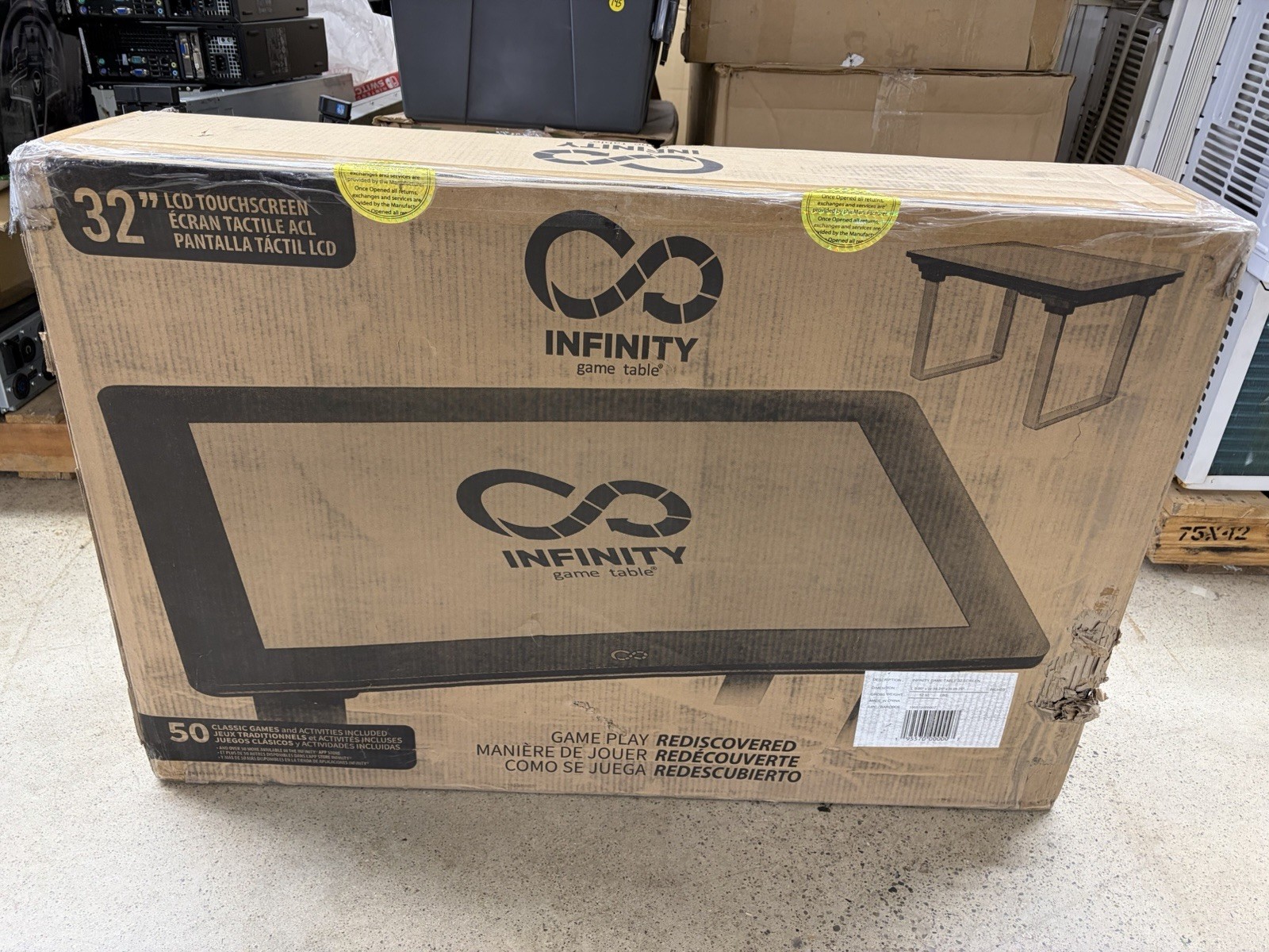 Arcade1up 32 inch Infinity Gaming Table - Gray Brand New Sealed NO HASBRO GAMES