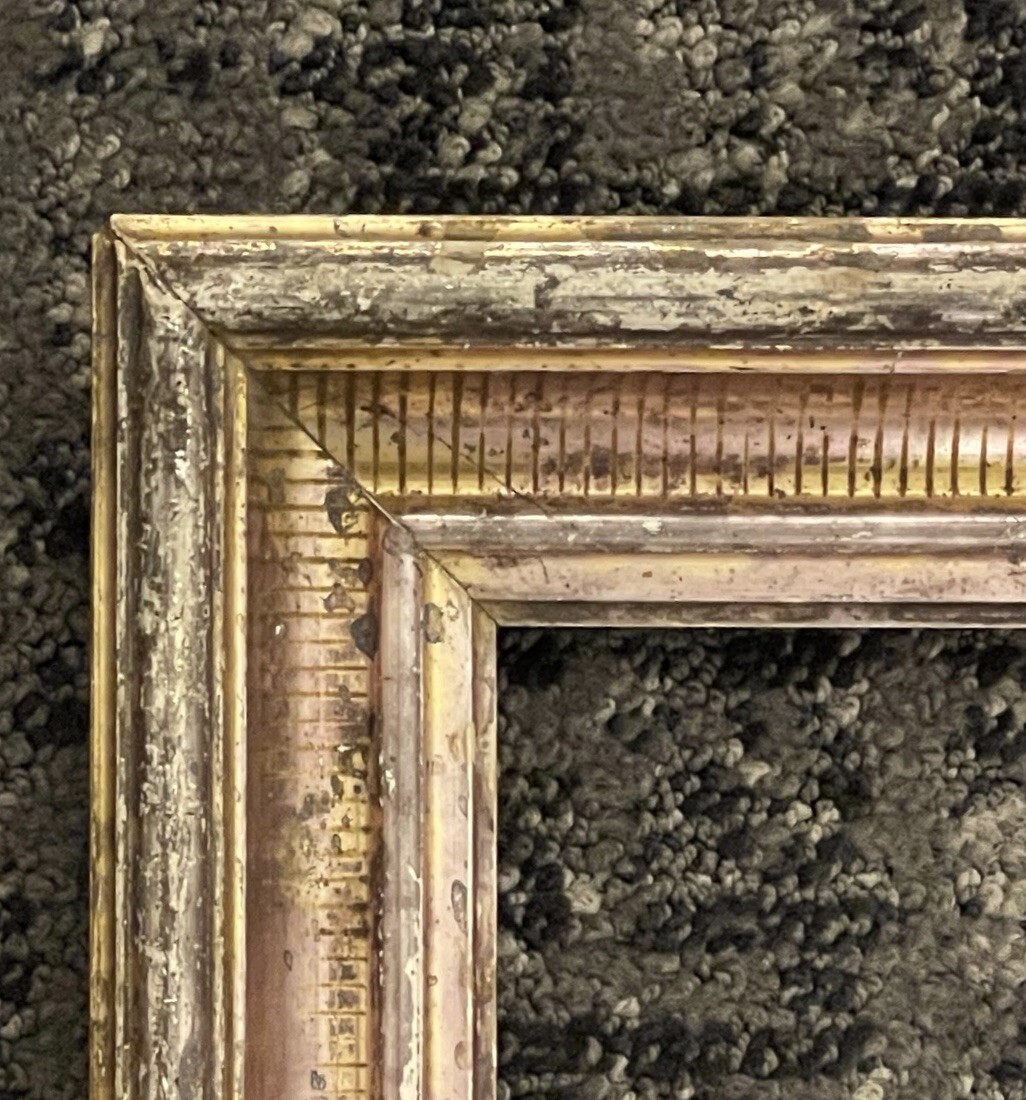 ANTIQUE FITs 8”x10” GOLD GILT PRIMITIVE VICTORIAN EARLY COVED PICTURE FRAME AAFA