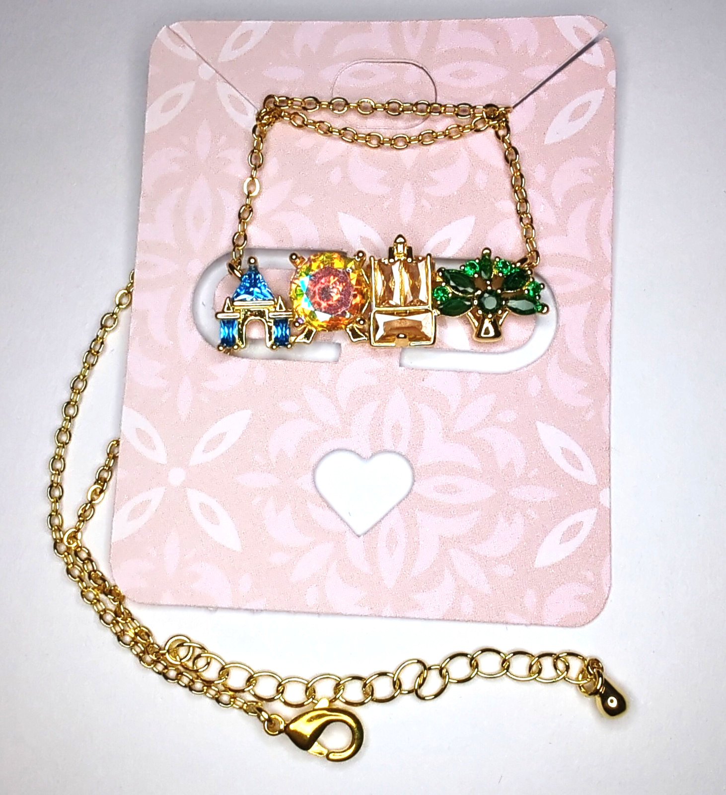 Jewelry Disney World 4 Parks Attraction GOLD Icons Necklace Inspired Girls Crew