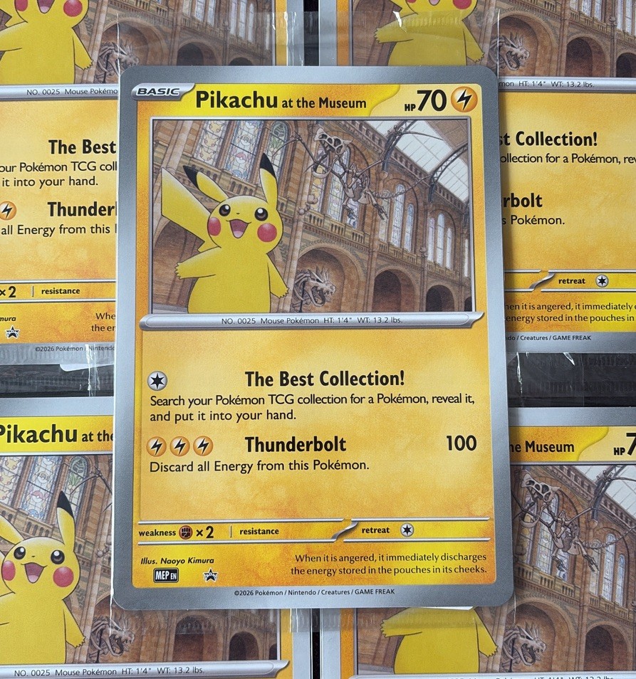 Pokemon Pikachu At The Museum Jumbo Promo MEP 2026 (24 Total) SEALED