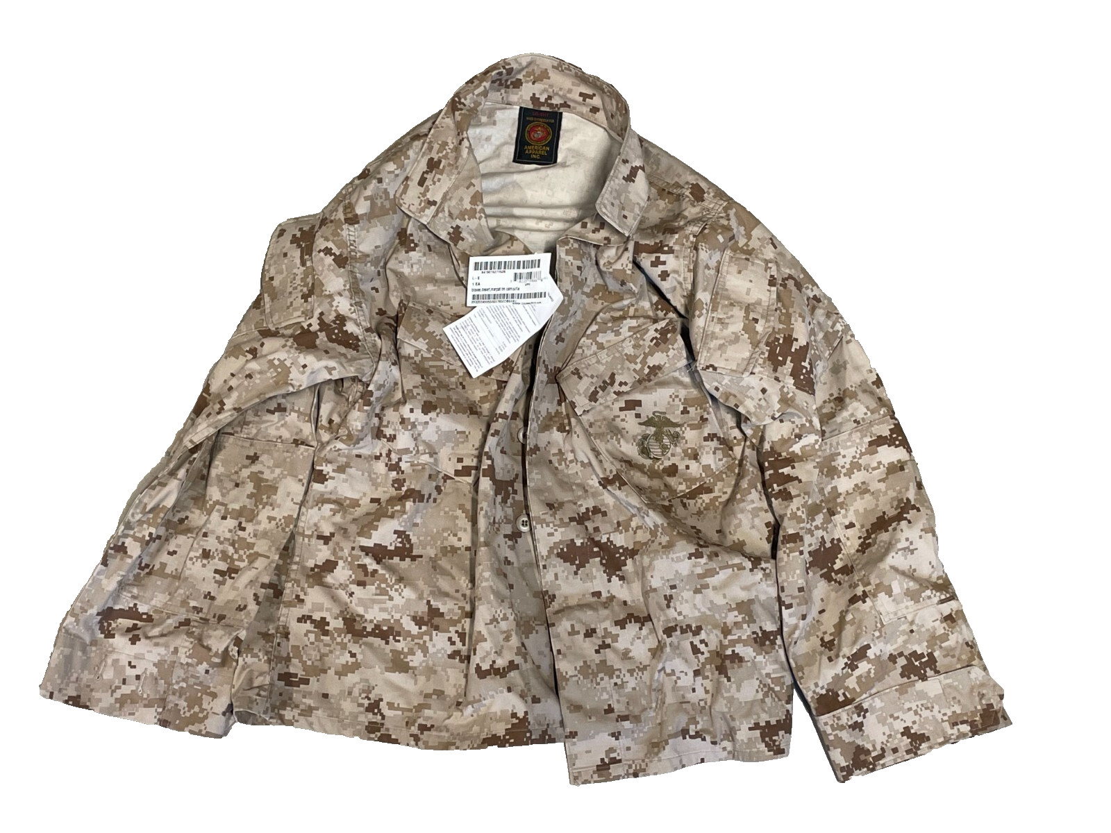 NEW Large Short US Marine Corps MCCUU Desert Marpat Blouse Jacket USMC Military