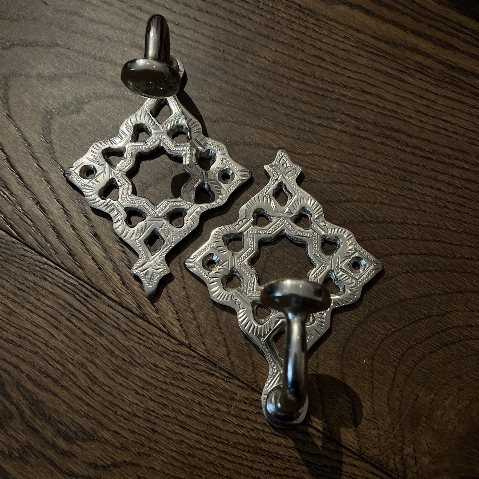 Set Of Large Artisan Wall Hangers Hamsa Decor Moroccan Silver