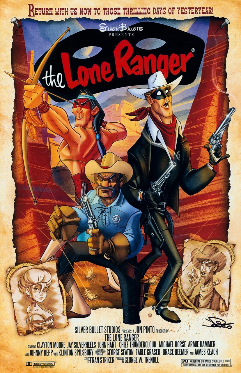 Jon Pinto SIGNED Comic Art Print ~ The Lone Ranger & Tonto Animated Movie