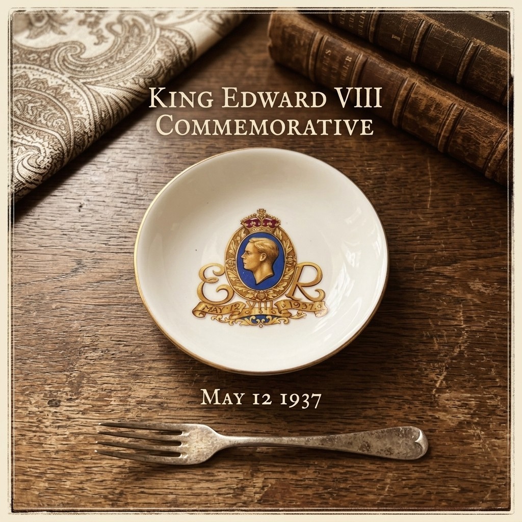 Chelsea England 1937 King Edward VIII Coronation Commemorative Dish